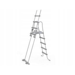 Bestway saugios, neslidžios metalinės baseino kopėčios 132cm 58332