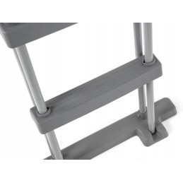 Bestway saugios, neslidžios metalinės baseino kopėčios 132cm 58332
