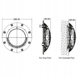 100w halogeninė sieninė lempa baseinui