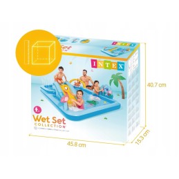 Vaikų baseinas, pripučiama džiunglių zona su vandens čiuožykla, žaidimų centras