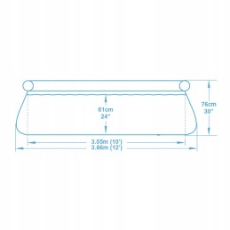 Išplečiamasis sodo baseinas 366 x 76 cm 4in1 bestway 57443