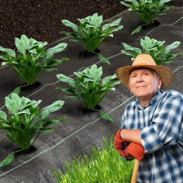 Agrotkanina agrotekstilė juoda 1,1x50m 90g/m² piktžolių mulčiavimo kilimėlis