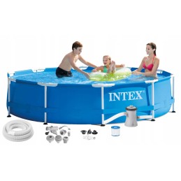 Metal frame pool 305x76 cm with intex 28202np filter pump