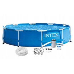 Metal frame pool 305x76 cm with intex 28202np filter pump