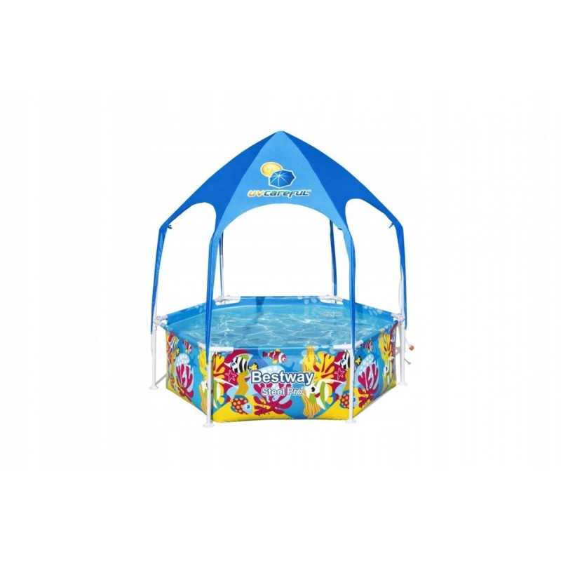 Karkasinis baseinas 183x51 purslų šešėlyje bestway