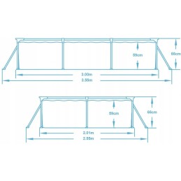 Didelio rėmo baseinas bestway 56404 300x201x66 cm