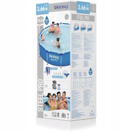 Dārza karkasa baseins 366x76cm bestway 56681 10in1 liels filtra sūknis