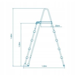 Saugios baseino kopėčios 132 cm intex 28077