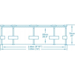 Bestway 56677 305x76 plieno profesionalus rėmo baseinas