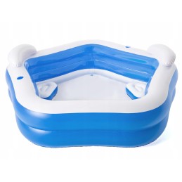 Pripučiamas baseinas šeimai 213x206cm bestway 2 sėdynės 2 pagalvėlės 2