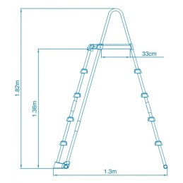 Intex 28077 kopėčios 132 cm baseinui, seifas