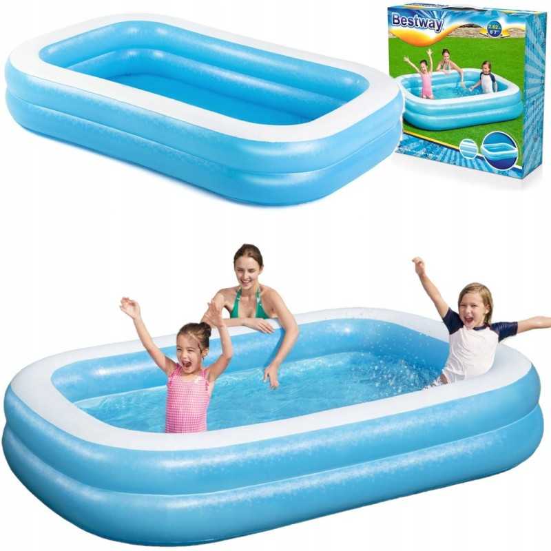 Pripučiamas baseinas mėlynas 262 x 175 x 51 cm bestway 54006