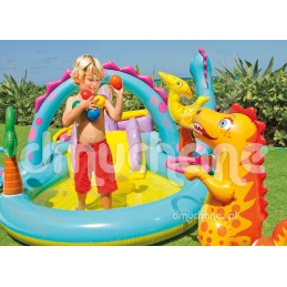 Pripučiamų dinozaurų žaidimų aikštelės priedai intex 57135