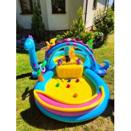 Pripučiamų dinozaurų žaidimų aikštelės priedai intex 57135