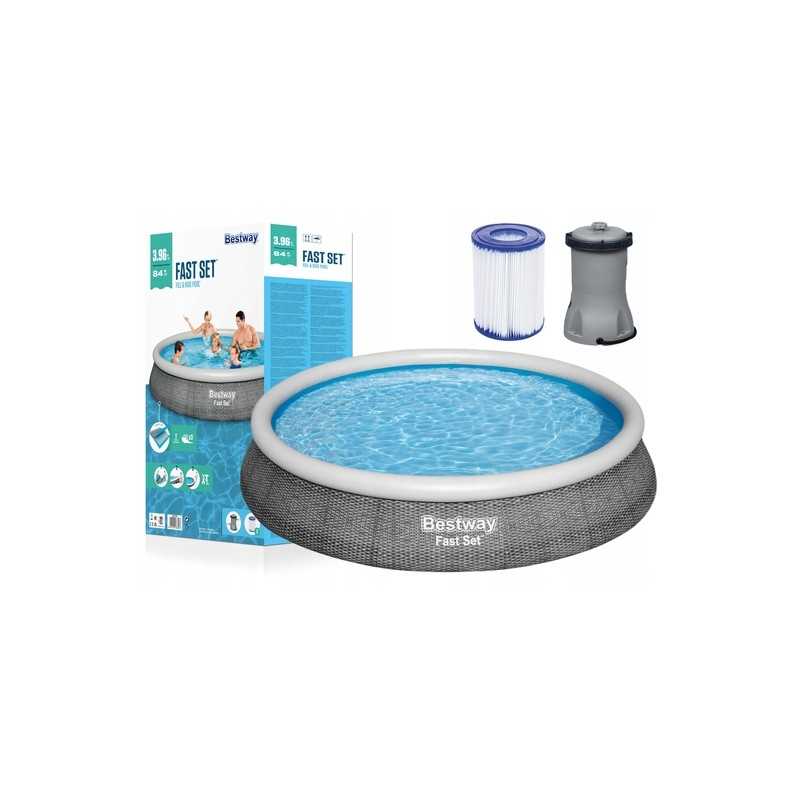 Išsiplečiantis sodo baseinas 396 x 84 cm bestway 57376