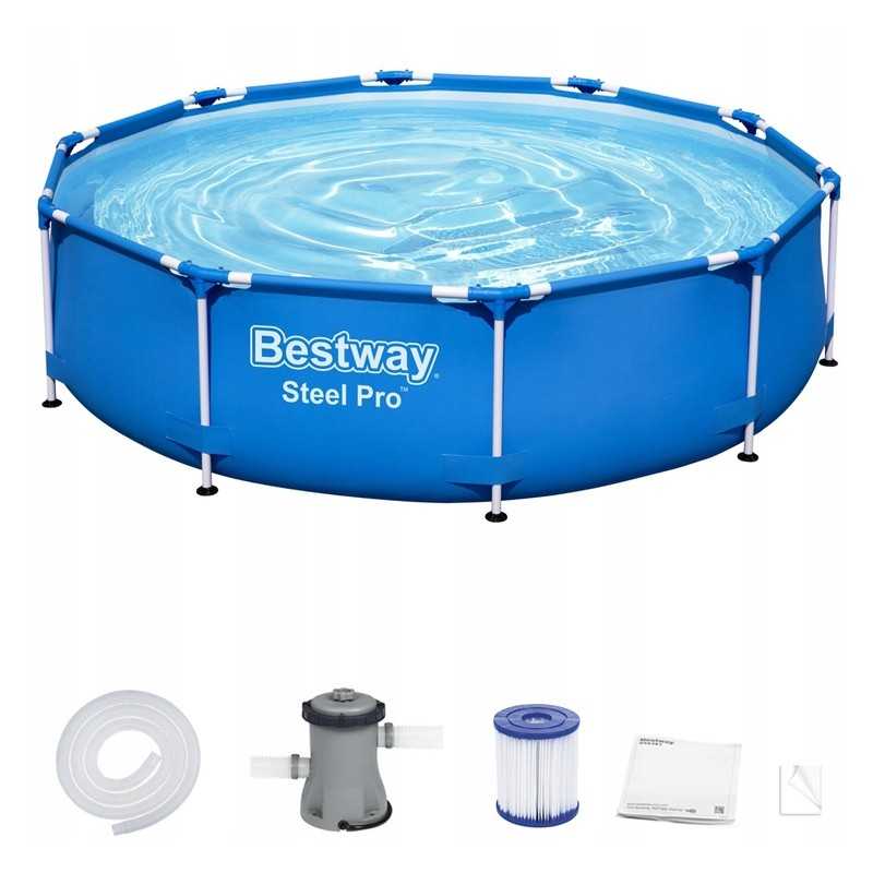 Bestway apvalaus rėmo sodo baseinas su pompa