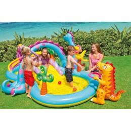 Pripučiamų dinozaurų žaidimų aikštelės priedai intex 57135