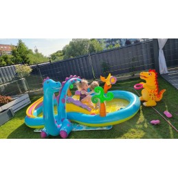 Pripučiamų dinozaurų žaidimų aikštelės priedai intex 57135