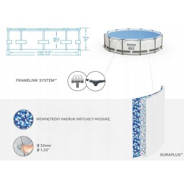 Bestway rėmo baseinas 4 678l 305 x 76cm 56406