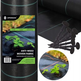 Juoda nuo piktžolių agrotekstilė 70g/m2 + tvirtinimo ankeriai 100vnt