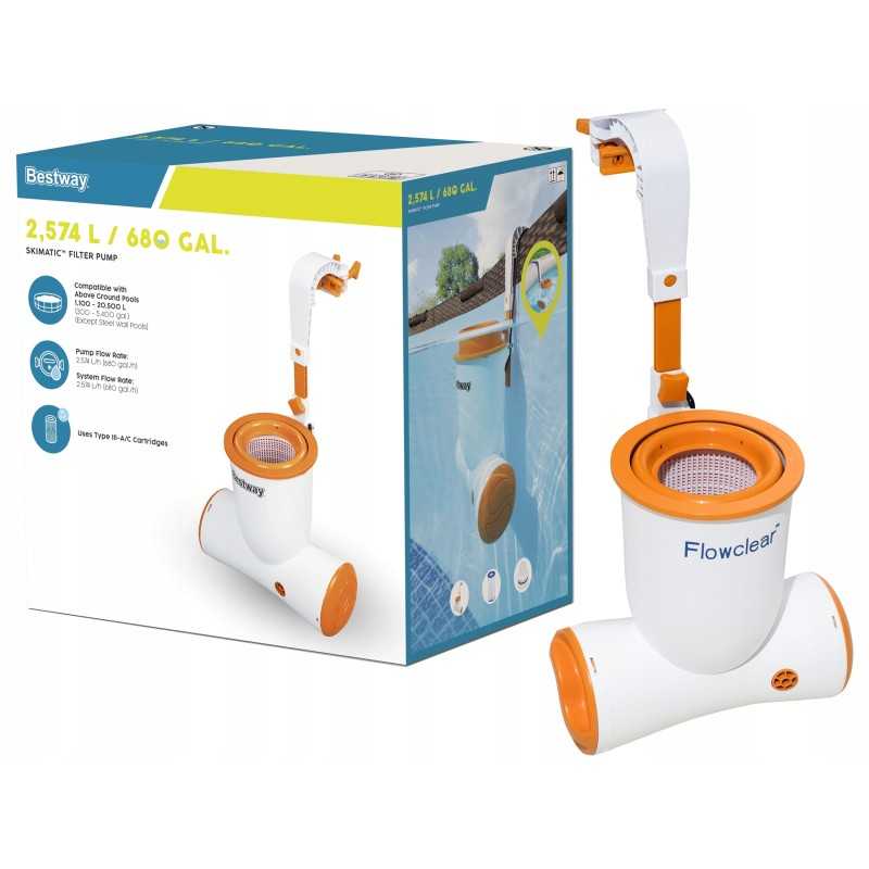 Bestway 2574l h 58462 skimmer baseino filtro siurblys