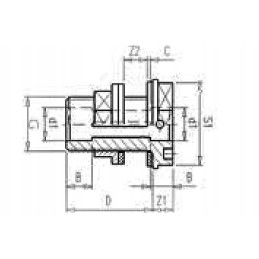 PVC bako jungtis su ASR d 50 x 2 1 4