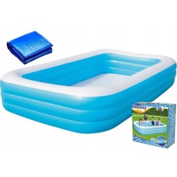 Bestway pripučiamas baseinas 305x183x46 cm mėlynas 541