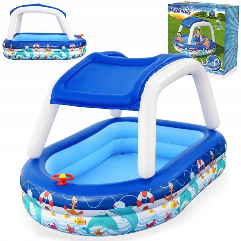 Bestway baseinas su stogu, vairu, irklavimo baseinas 54370