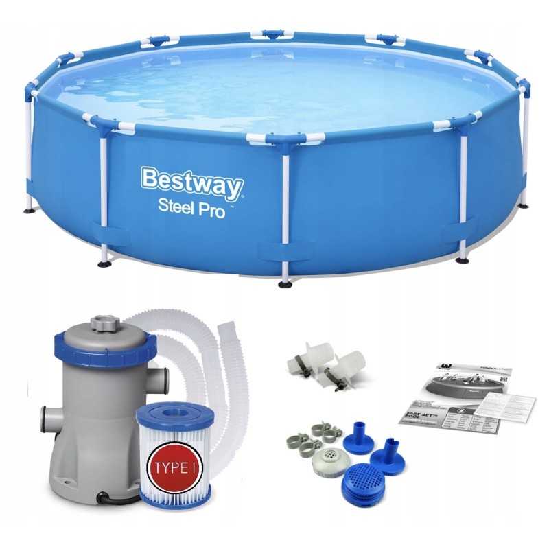 Rėmas sodo baseinas 305x76 bestway 9in1 56679