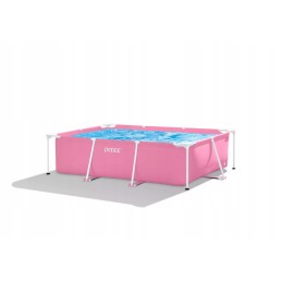 Stačiakampio rėmo sodo baseinas 220x150x60 rožinis 28266 intex