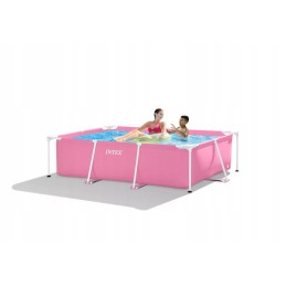 Stačiakampio rėmo sodo baseinas 220x150x60 rožinis 28266 intex