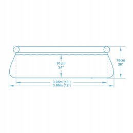 Išplečiamasis sodo baseinas 366 x 76 cm 9in1 bestway 57445