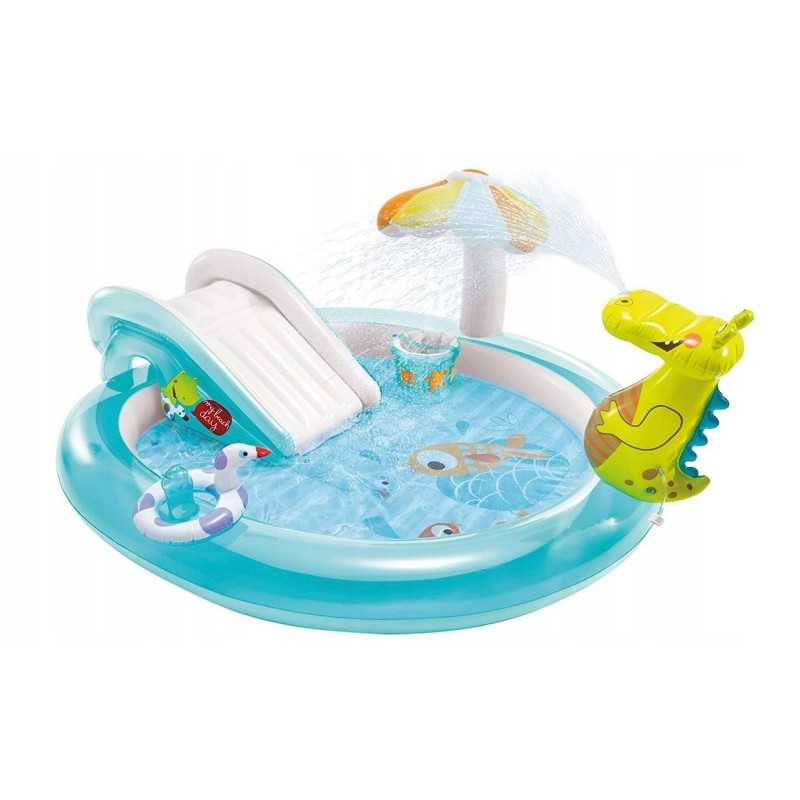 Intex žaidimų aikštelės krokodilo segtukas 201x170x84 57165np