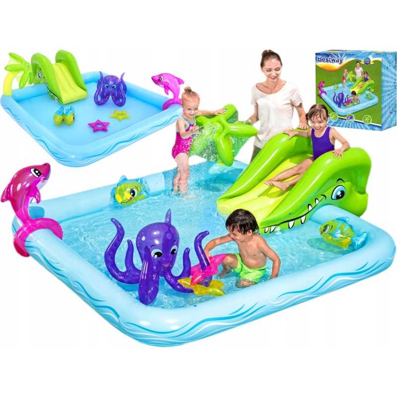 Bestway vandens žaidimų aikštelė, baseinas, čiuožykla, žvejyba