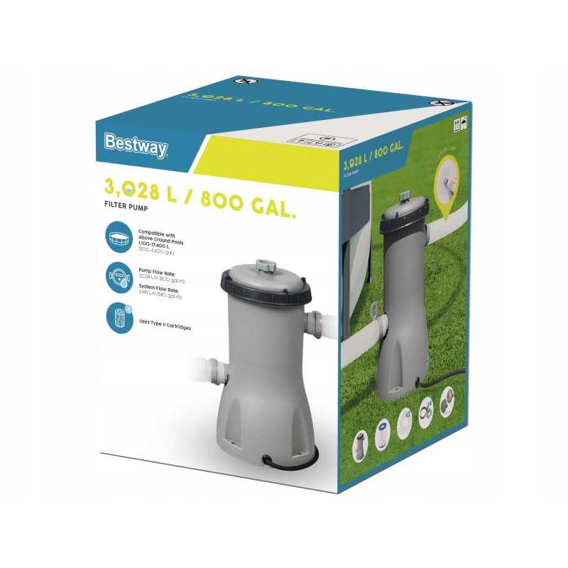 Bestway filtro siurblio filtras ir srautas 3028 lh 58386