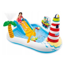 Žaidimų aikštelė, žvejys, baseinas, čiuožykla, intex 57162