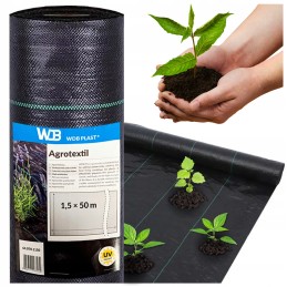 Agrotkanina agrotekstilė juoda 1,5x50m 70g/m² piktžolių mulčiavimo kilimėlis