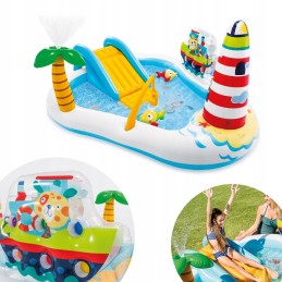 Vaikų žaidimų aikštelė pripučiamas laivas intex 57162 žvejys