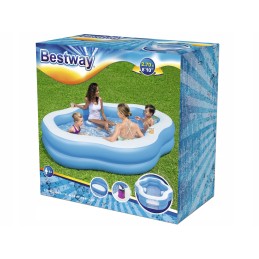 Didelis šeimos baseinas 270x198x51 cm, bestway, pripučiamos sėdynės, langas