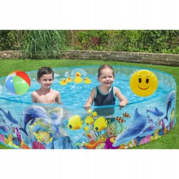 Bestway sodo išsiplėtimo baseinas su kamuoliuku 244cmx46cm vaikams PVC