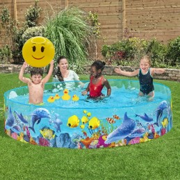 Bestway sodo išsiplėtimo baseinas su kamuoliuku 244cmx46cm vaikams PVC