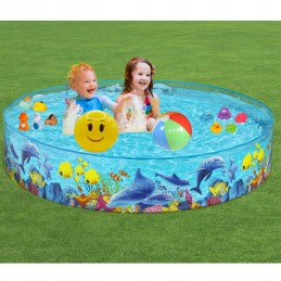 Bestway sodo išsiplėtimo baseinas su kamuoliuku 244cmx46cm vaikams PVC