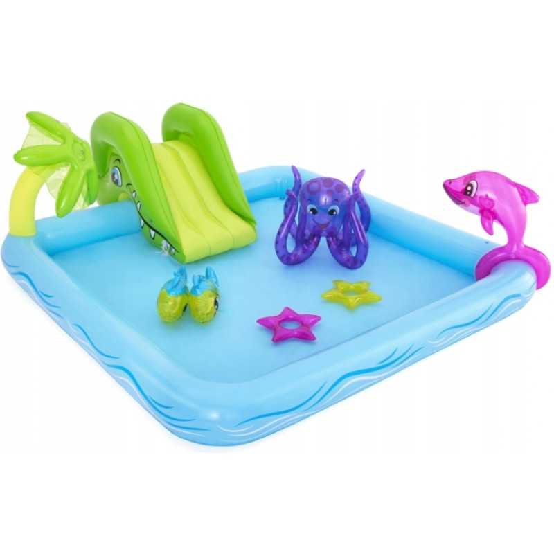 Vandens baseinas, žaidimų aikštelė, čiuožykla, bestway 53052