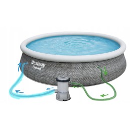 Bestway išsiplėtimo baseinas su siurbliu 396x84cm 57376
