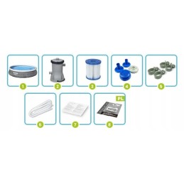 Bestway išsiplėtimo baseinas su siurbliu 396x84cm 57376