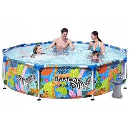 4 viename sodo baseino rėmo rinkinys 274x66 bestway