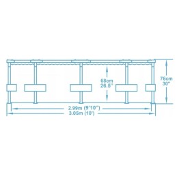 Bestway apvalaus rėmo baseinas 305x76cm