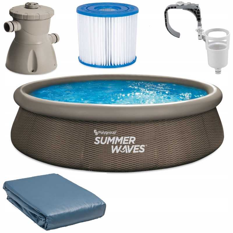 Sodo plėtimosi baseinas 366x76, 15 viename skimerio siurblys