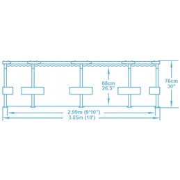 Sodo baseino 305x76 siurblio filtro bestway rėmo rinkinys max šeima