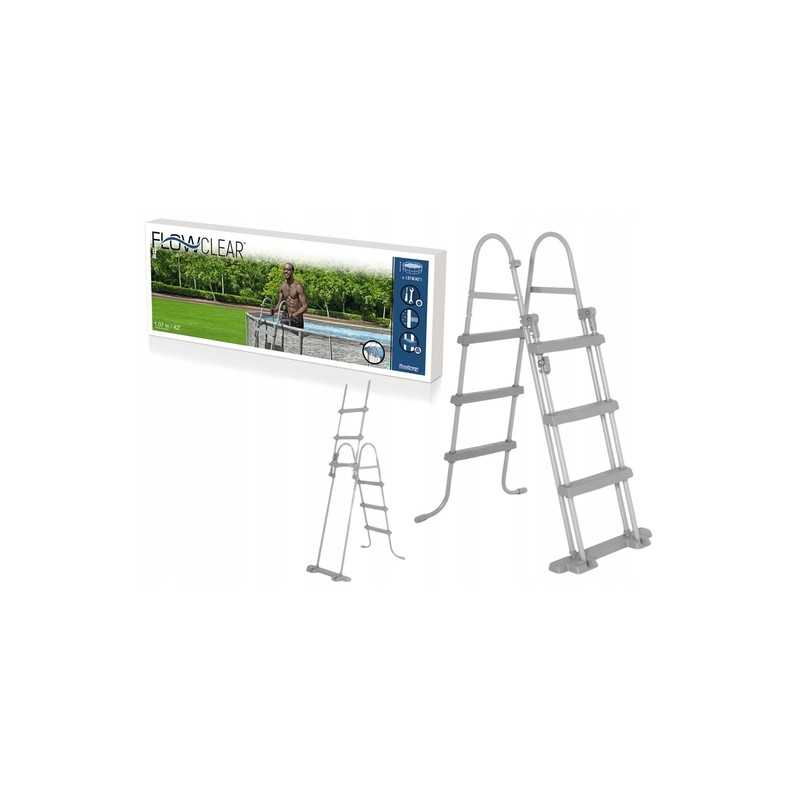 Saugos kopėčios baseinams 107cm bestway 58330